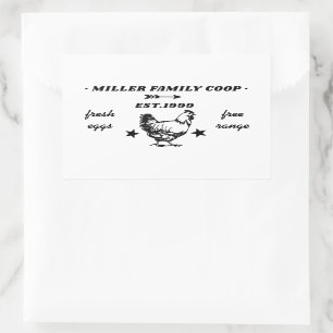 Familie Coop Hen Verse Eieren Rechthoekige Sticker