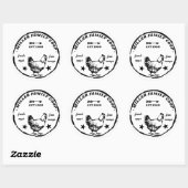Familie Coop Hen Verse Eieren Ronde Sticker (Vel)