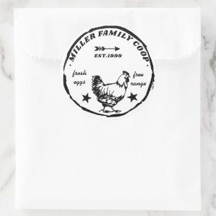 Familie Coop Hen Verse Eieren Ronde Sticker