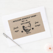 familie coop - kippen verse eieren rechthoekige sticker (Envelop)