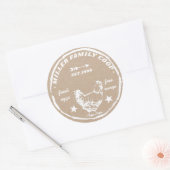 familie coop - kippen verse eieren ronde sticker (Envelop)