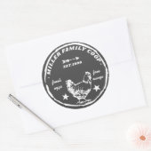 familie coop - kippen verse eieren ronde sticker (Envelop)