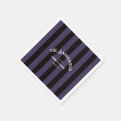 Familie Coven Crew Black Paarse Stripe Halloween Servet (Hoek)