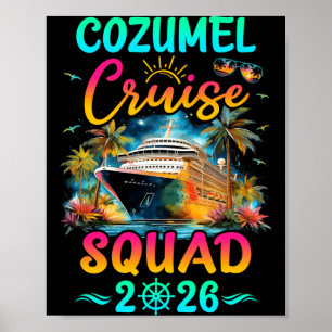 Familie Cozumel Cruise Squad 2026 Zomer Vakantie Poster