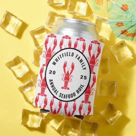 Familie Crawfish Boil - Gepersonaliseerde partij Blikjeskoeler (Insitu Zomer)