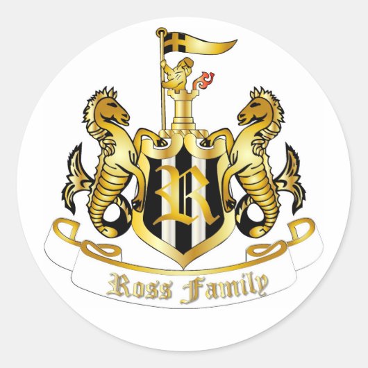 Familie Crest Sticker (Ross) (Voorkant)