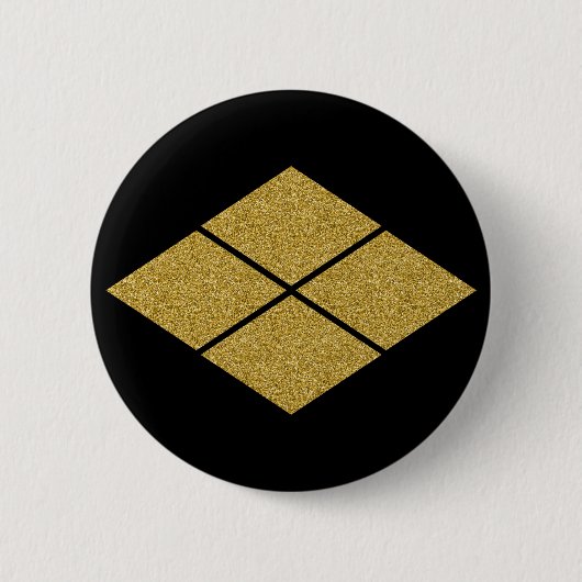 [Familie Crests] Takeda-bishi Round Button (Voorkant)