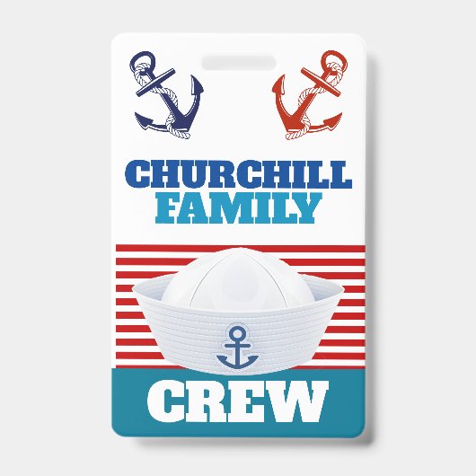 Familie Crew ID Lanyard Badge (Voorzijde)