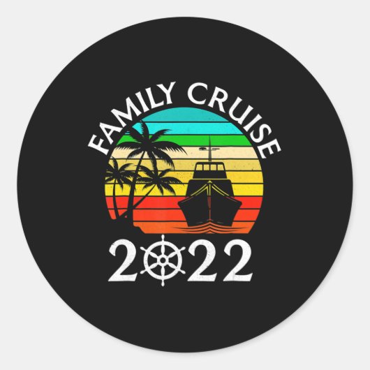 Familie Cruise 2022 Cruise Familie Matching Group  Ronde Sticker (Voorkant)