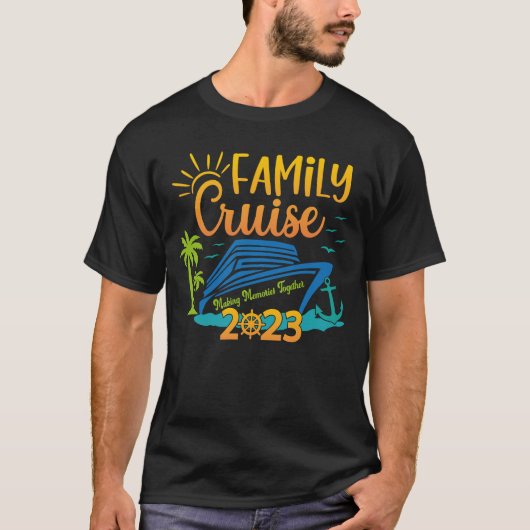 Familie cruise 2023 die herinneringen samenbrengt t-shirt (Voorkant)