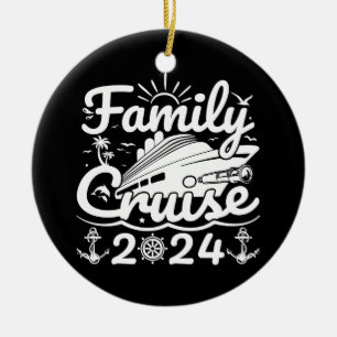 Familie Cruise 2024 Cool Grappige Familiereis Crui Keramisch Ornament