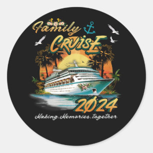 Familie Cruise 2024 Herinneringen maken Zomercruis Ronde Sticker