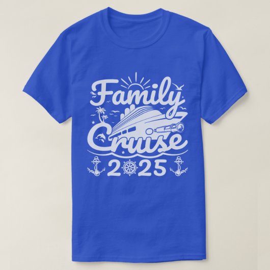 Familie Cruise 2025 Cool Grappige Familie Trip Cru T-shirt (Design voorkant)