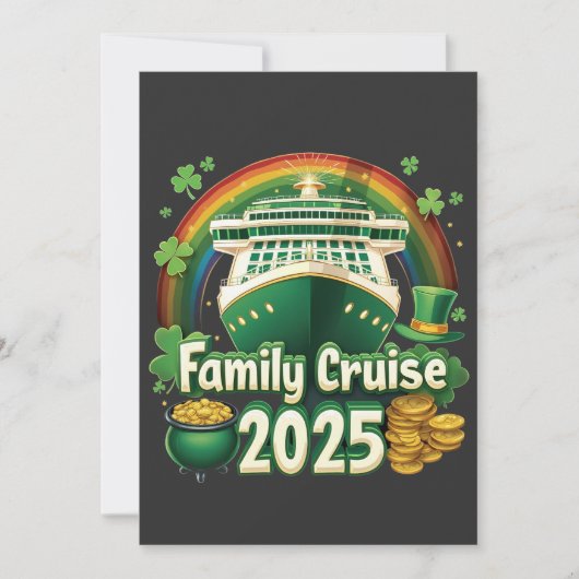 Familie Cruise 2025 St. Patrick's Matching Geluk  Feestdagenkaart (Voorkant)