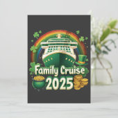 Familie Cruise 2025 St. Patrick's Matching Geluk  Feestdagenkaart (Staand voorkant)