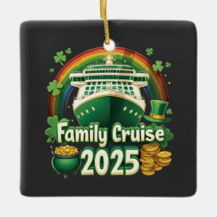 Familie Cruise 2025 St. Patrick's Matching Lucky Keramisch Ornament