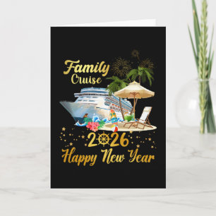 Familie Cruise 2026 Gelukkig Nieuwjaar Kaart