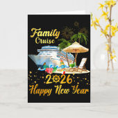 Familie Cruise 2026 Gelukkig Nieuwjaar Kaart (Gele Bloem)