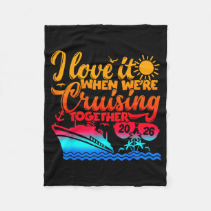 Familie Cruise 2026 Ik hou ervan als we cruisen T Fleece Deken