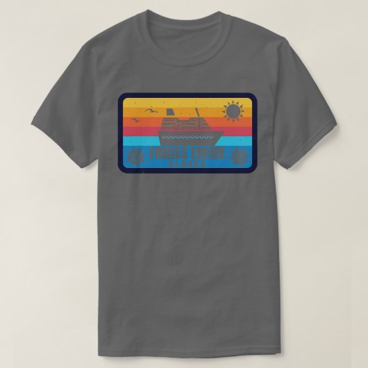 Familie Cruise Alaska Retro Style T-shirt (Design voorkant)