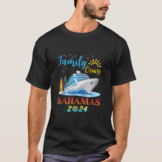 Familie Cruise Bahama's 2024 Squad Matching Vakant T-shirt (Voorkant)