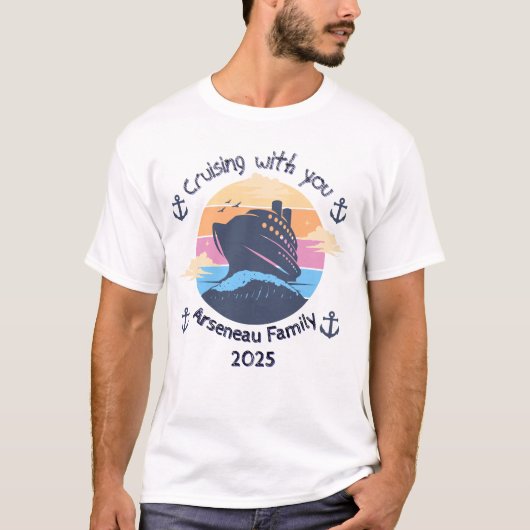 Familie Cruise Blues Personaliseren T-shirt (Voorkant)