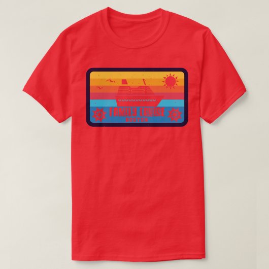 Familie Cruise Boston Retro stijl T-shirt (Design voorkant)