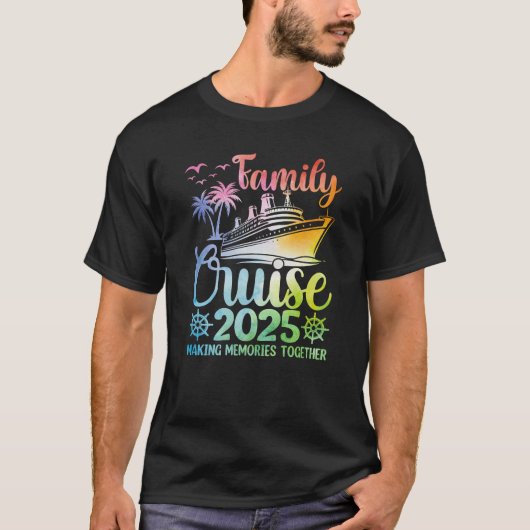 Familie Cruise Herinneringen 2025 T-shirt (Voorkant)