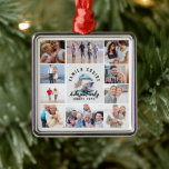 Familie Cruise Herinneringen Keepsake Foto Collage Metalen Ornament<br><div class="desc">Een modern ornament voor het bewaren van foto's</div>