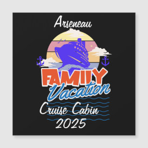 Familie CRUISE Hut Zwarte Gepersonaliseerde Magnee