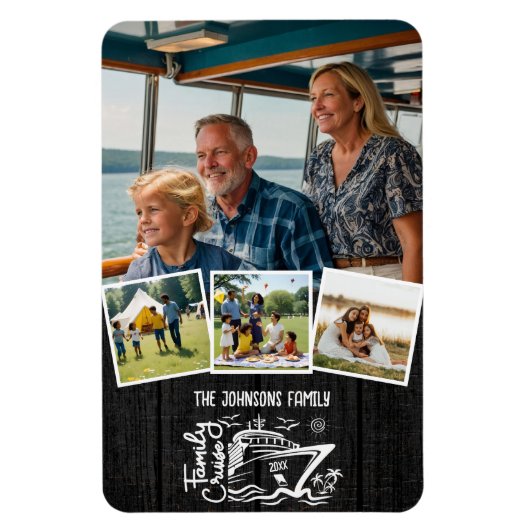 Familie Cruise Keepsake & Custom 4 Fotolijsten Magneet (Verticaal)