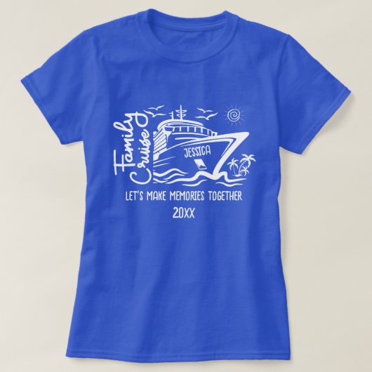 Familie Cruise Laten we herinneringen & aangepaste T-shirt (Design voorkant)