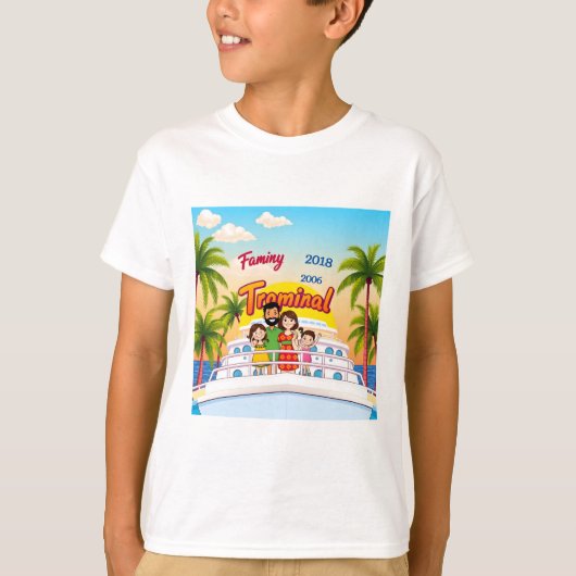 Familie Cruise Ship Trip T-shirt (Voorkant)