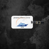 FAMILIE CRUISE Sinaasappel Blauw Personaliseer Bag Bagagelabel