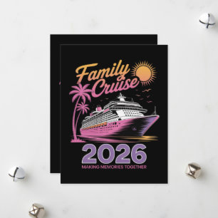 Familie Cruise Squad 2026 Vakantie Matching Reis Feestdagenkaart