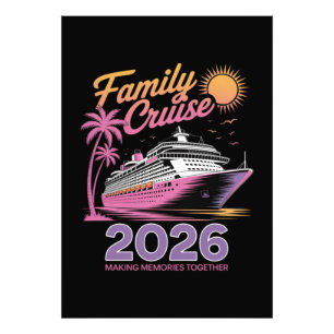 Familie Cruise Squad 2026 Vakantie Matching Reis Foto Afdruk