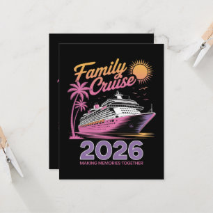 Familie Cruise Squad 2026 Vakantie Matching Reis Kaart