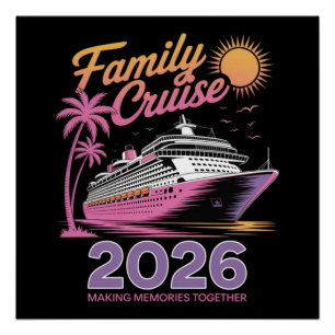 Familie Cruise Squad 2026 Vakantie Matching Reis Perfect Poster