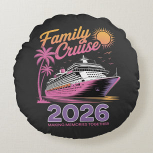 Familie Cruise Squad 2026 Vakantie Matching Reis Rond Kussen