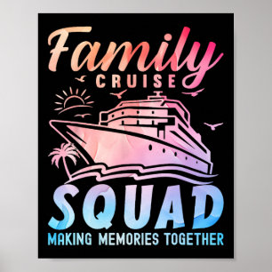 Familie Cruise Squad Vakantie Matching Groep 2025 Poster
