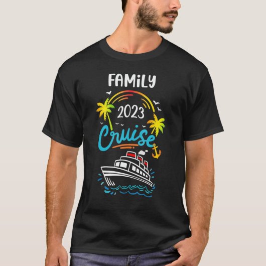 Familie Cruise Trip 2023 Matching Group Vacation C T-shirt (Voorkant)