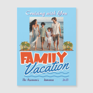 Familie Cruise Tropisch Flexibel Foto Magneet