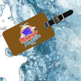 Familie Cruise Vakantie Bruin/Blauw Personaliseren Magneet