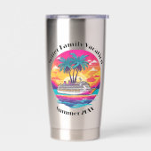 Familie Cruise Vakantie Herdenking Geïsoleerde Drinkbeker (Links)