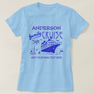 Familie Cruise vakantie schip aangepaste naam + te T-shirt