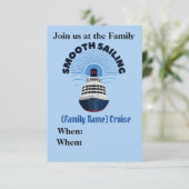  familie cruise vakantie soepel zeilen save the date (Staand voorkant)