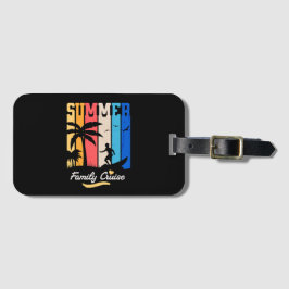 Familie Cruise Zomer Zwart Bagagelabel
