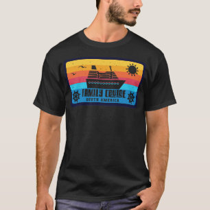 Familie Cruise Zuid-Amerika Retro stijl T-shirt