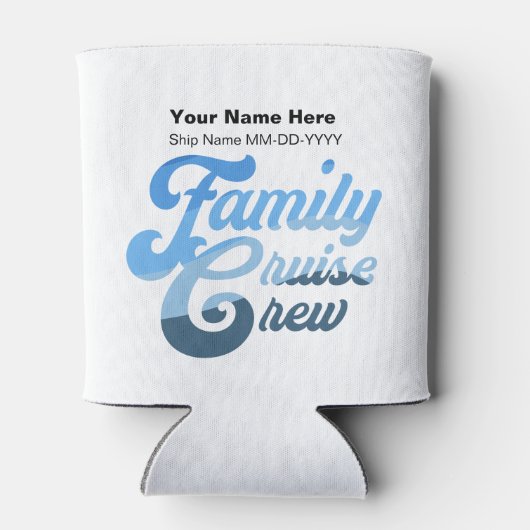 Familie cruisebemanning blikjeskoeler (Achterkant)