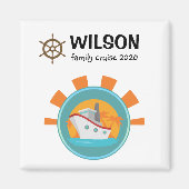 Familie cruiseseizoen reizen Keepomwille Magneet (Voorkant)